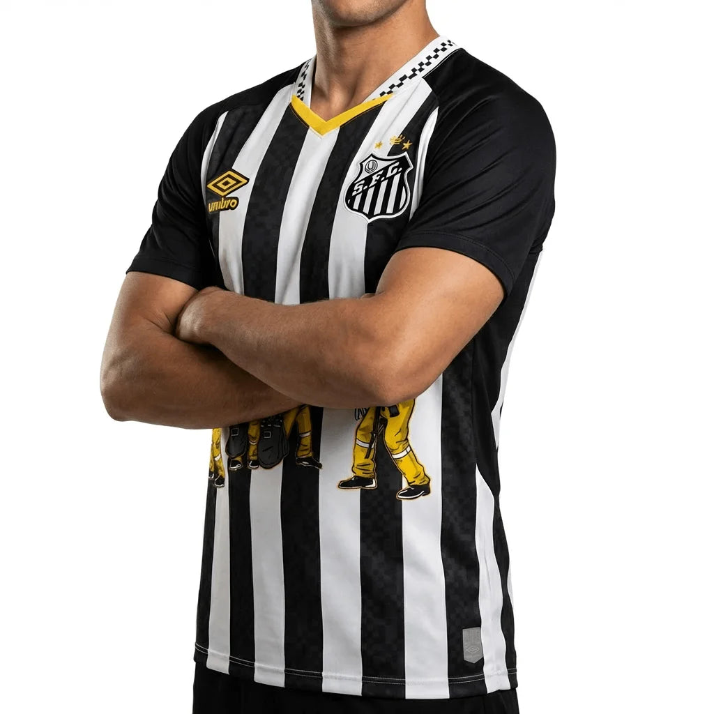 Camisa Umbro Santos Listrada 2025/26 II x Racionais