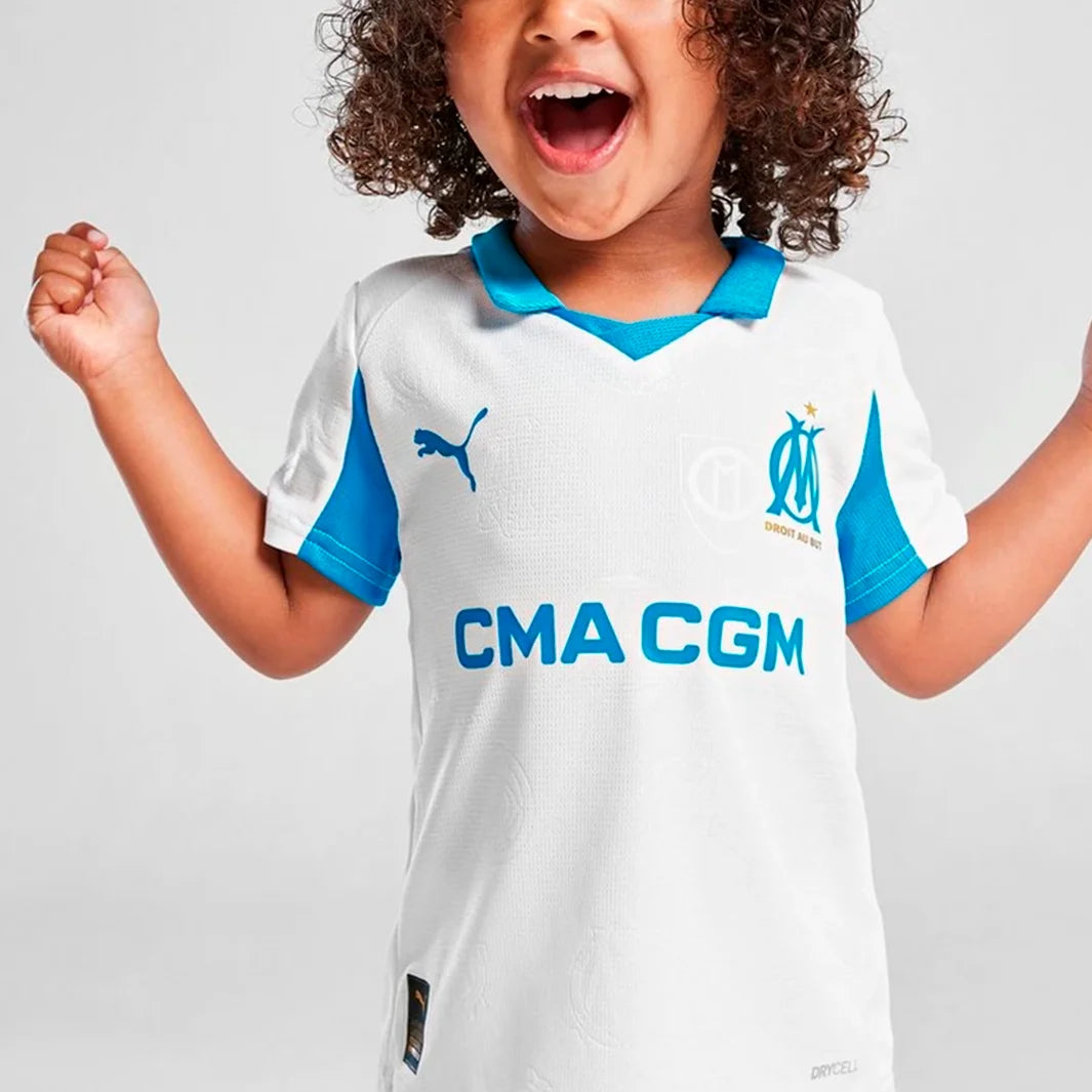 Camisa Olympique Marseille Kit Infantil 2025/26 Home