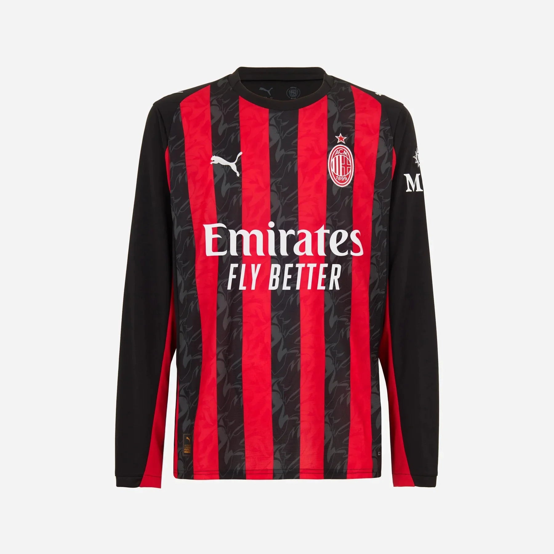 Camisa AC Milan Long Sleeve 2025/26 Home – Versão Torcedor