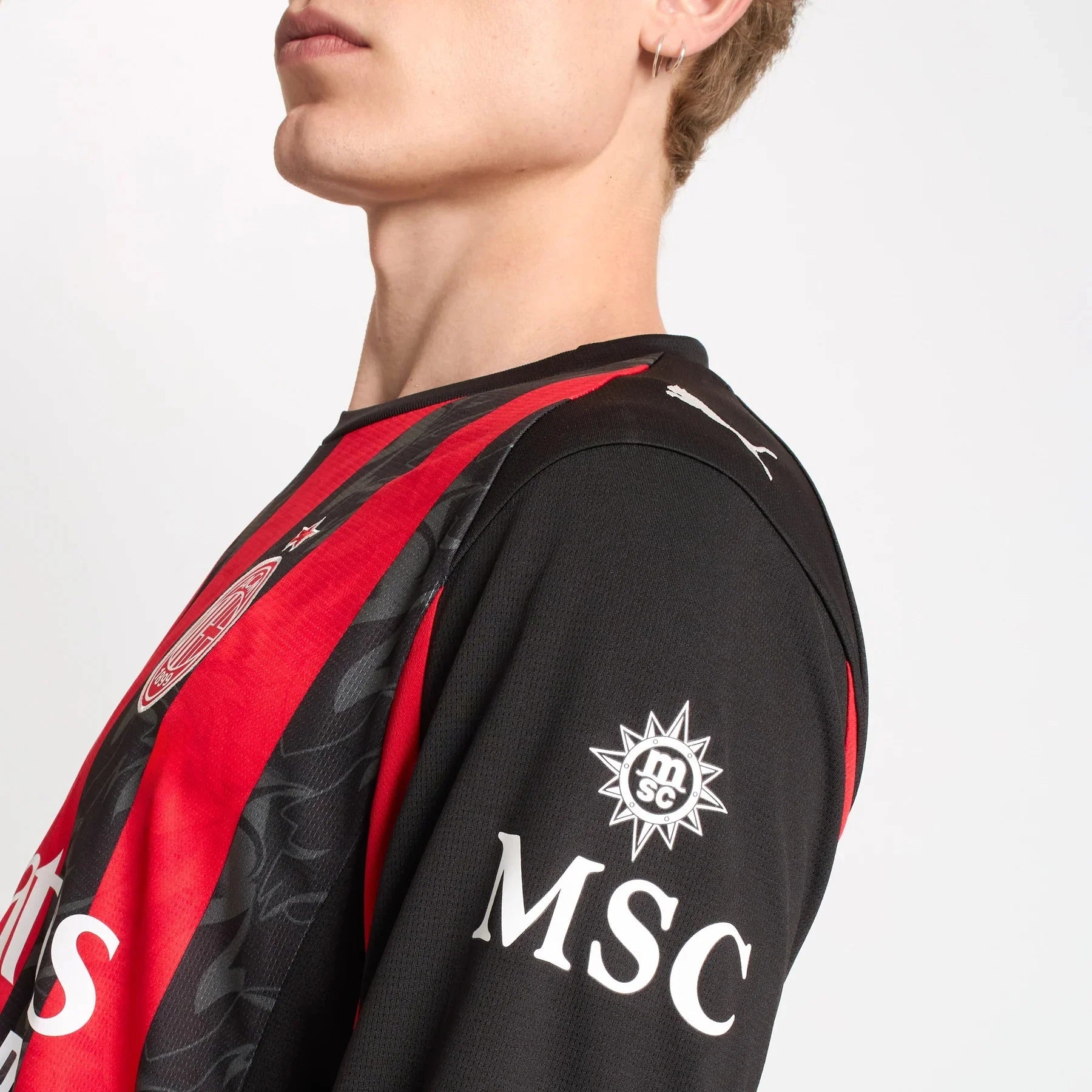 Camisa AC Milan Long Sleeve 2025/26 Home – Versão Torcedor