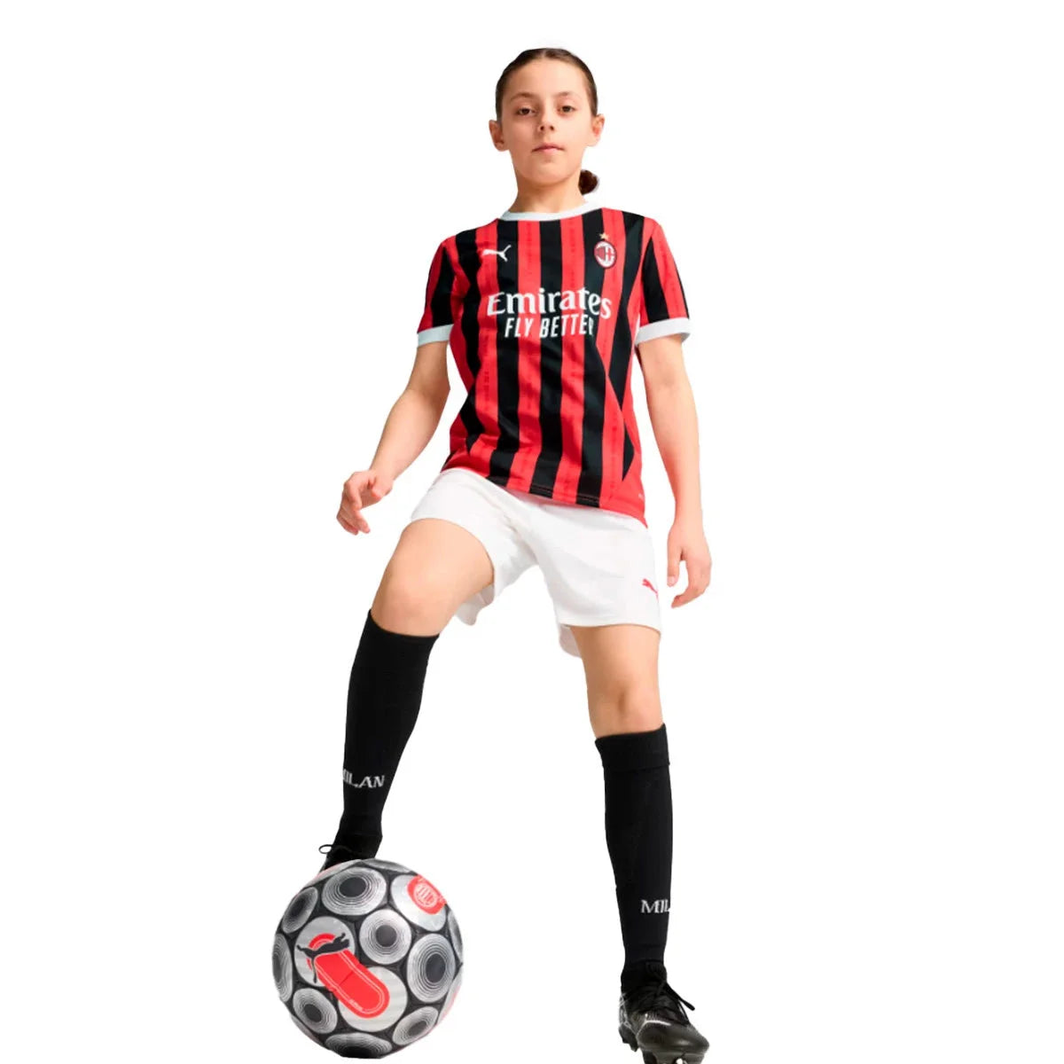 Camisa AC Milan Kit Infantil 2024/25 Home