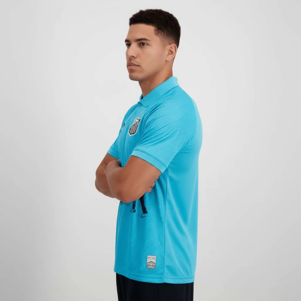Camisa Umbro Santos Azul 2025/26 III x Racionais II