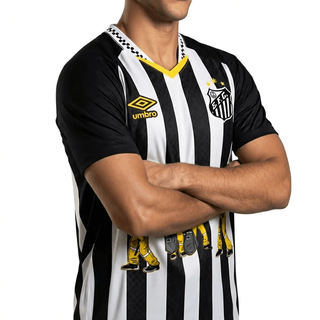 Camisa Umbro Santos Listrada 2025/26 II x Racionais